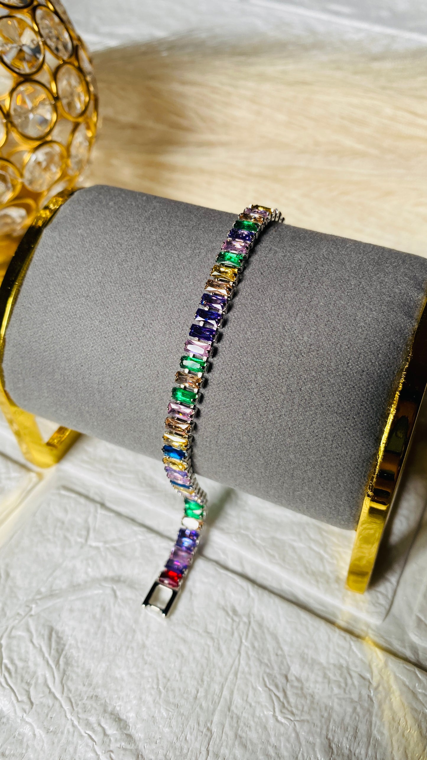 statement bracelet, imported jewelry India, stylish bracelet design, colorful accessories, jewelry trends India