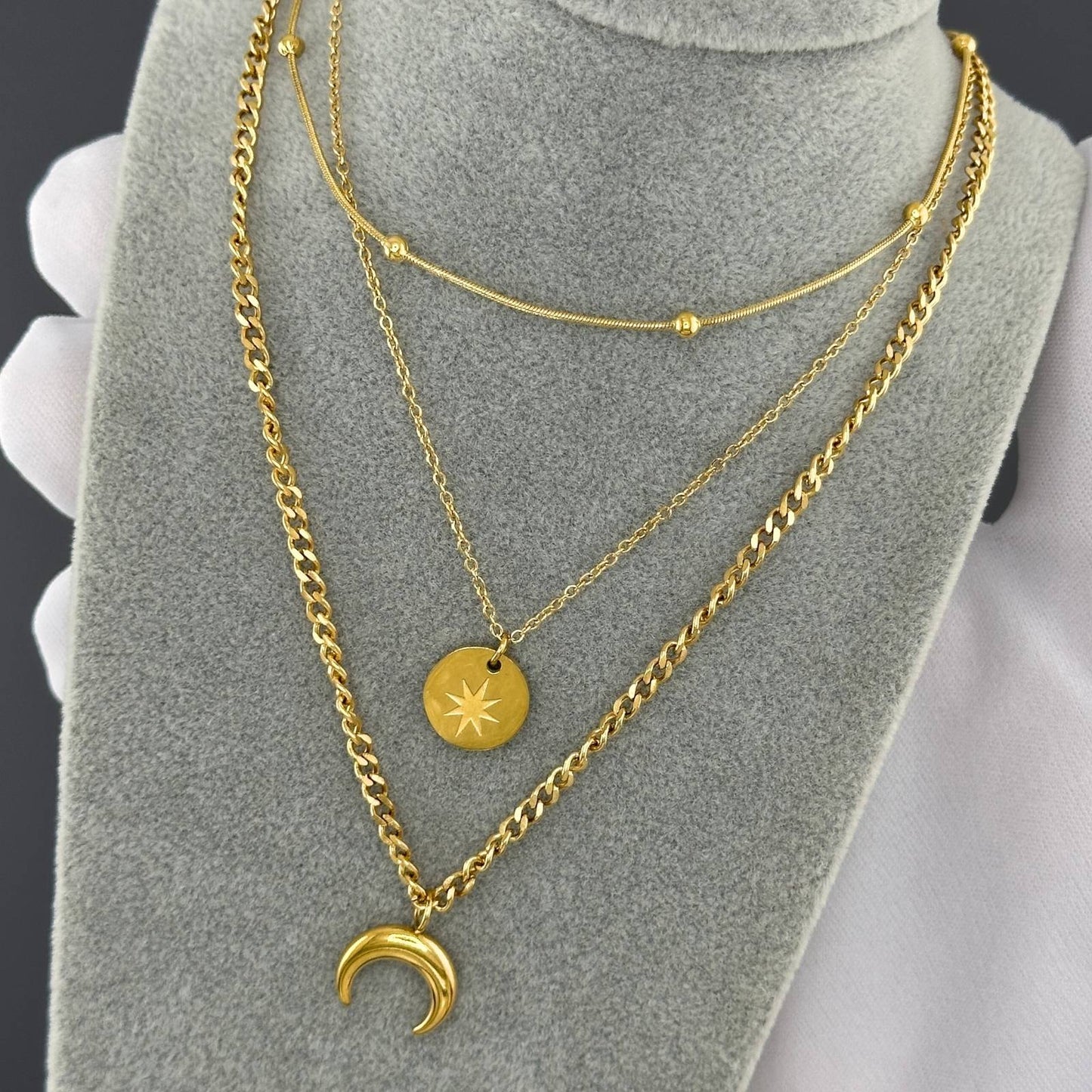 Crescent And Star Necklace