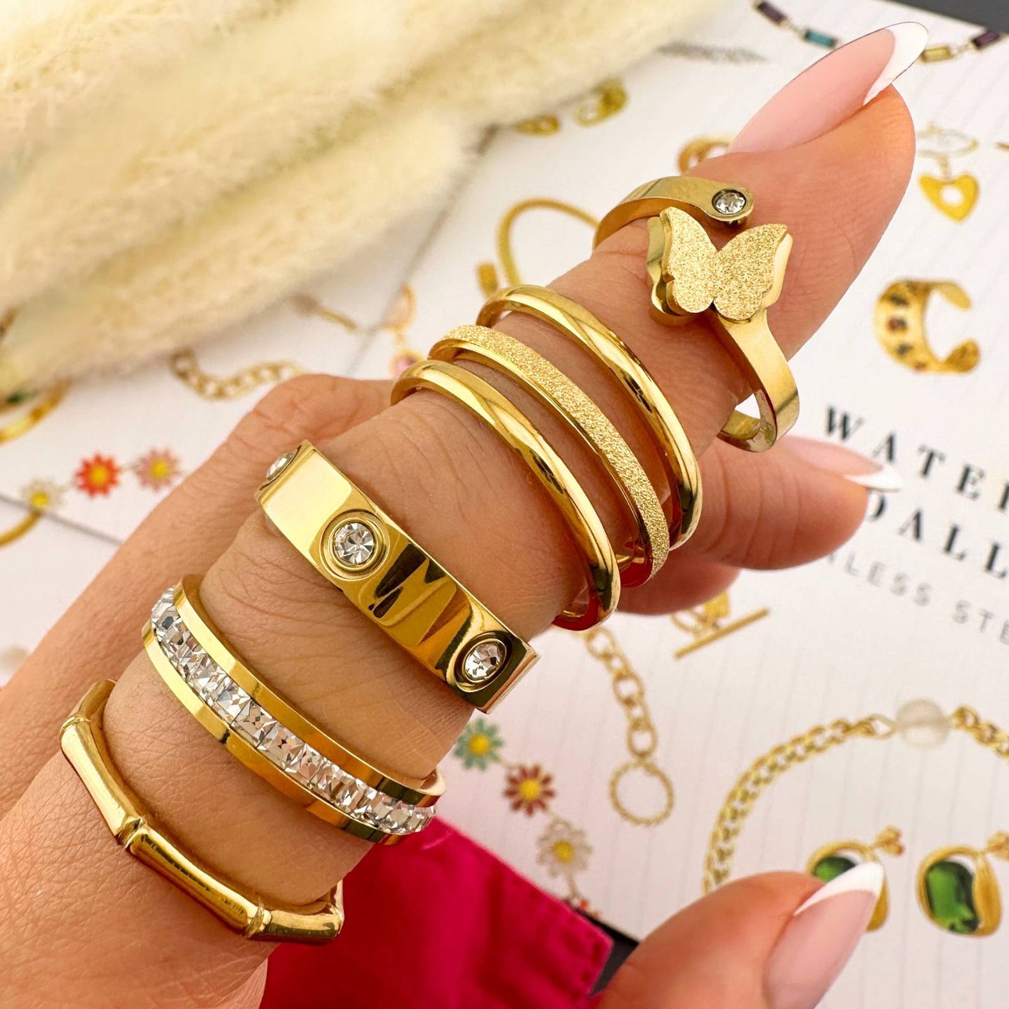Cartier Inspired Ring with Zircon