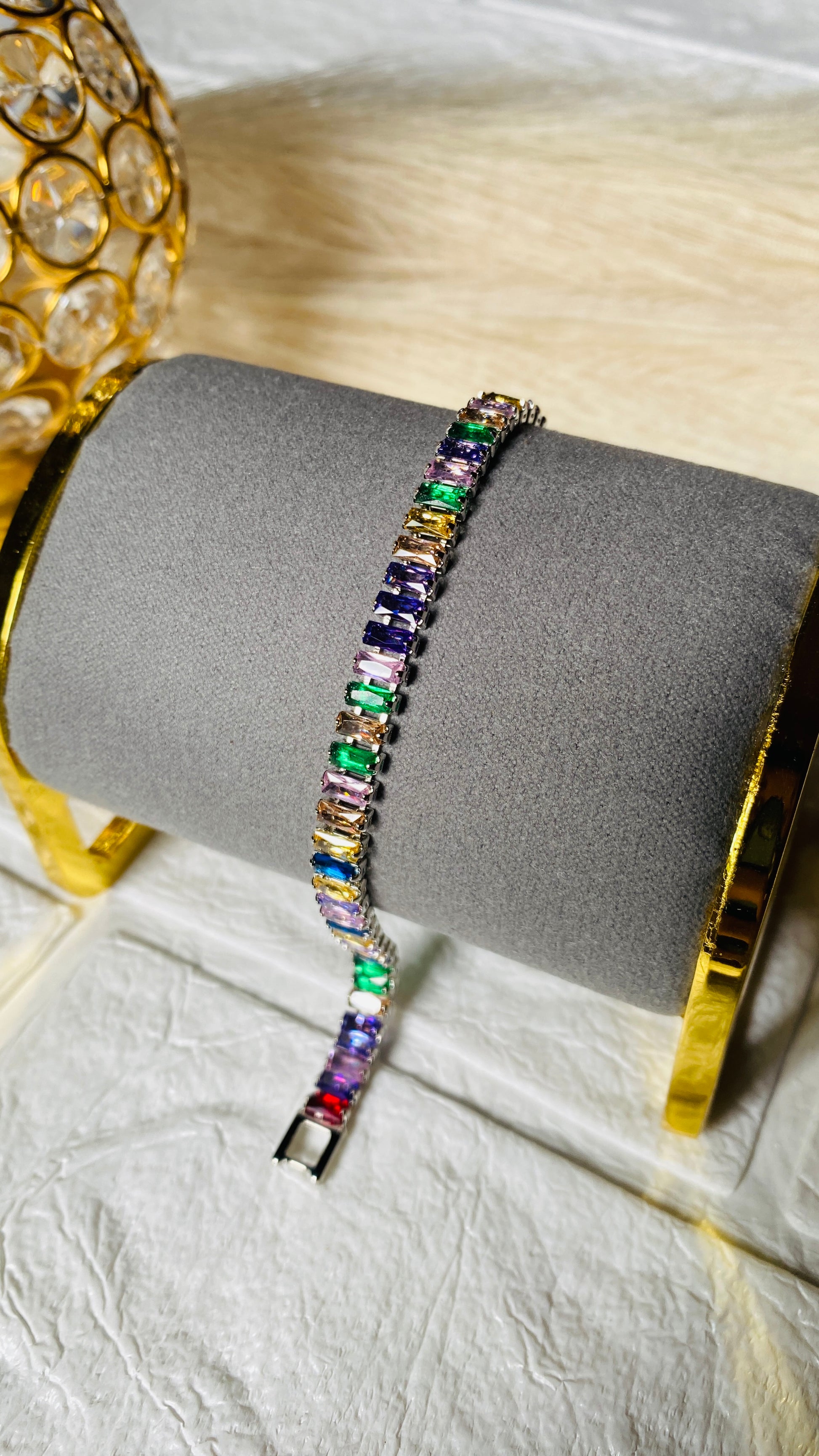 statement bracelet, imported jewelry India, stylish bracelet design, colorful accessories, jewelry trends India