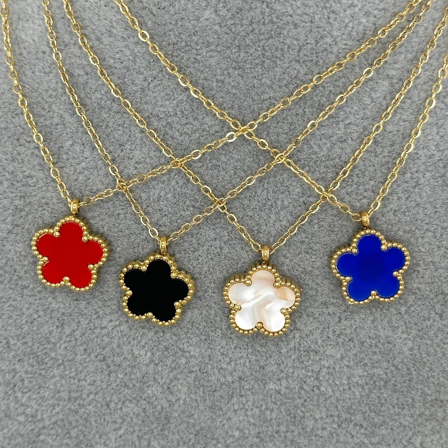 Black Flower Necklace