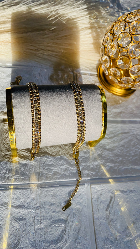 Beaded Tennis Chain Bracelet