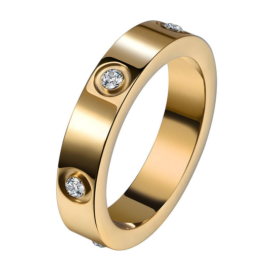 Cartier Inspired Ring with Zircon