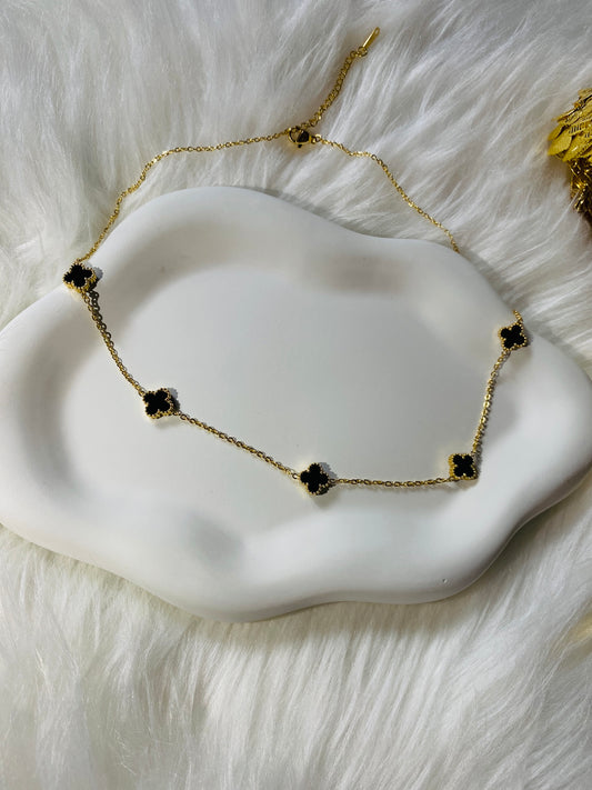 Elegant Black Clover Chain