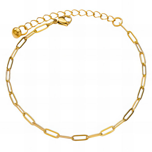 Anklet for Women, 18K Gold Plated Steel