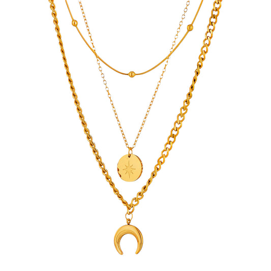 Crescent And Star Necklace