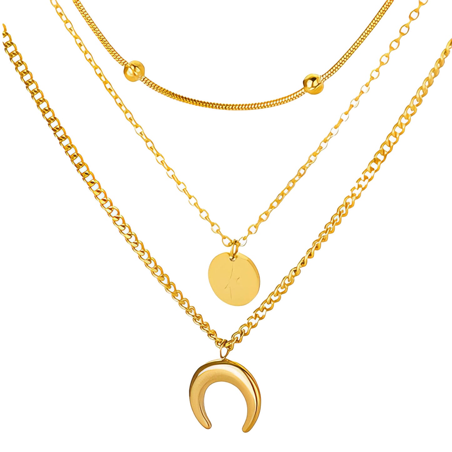 Crescent And Star Necklace