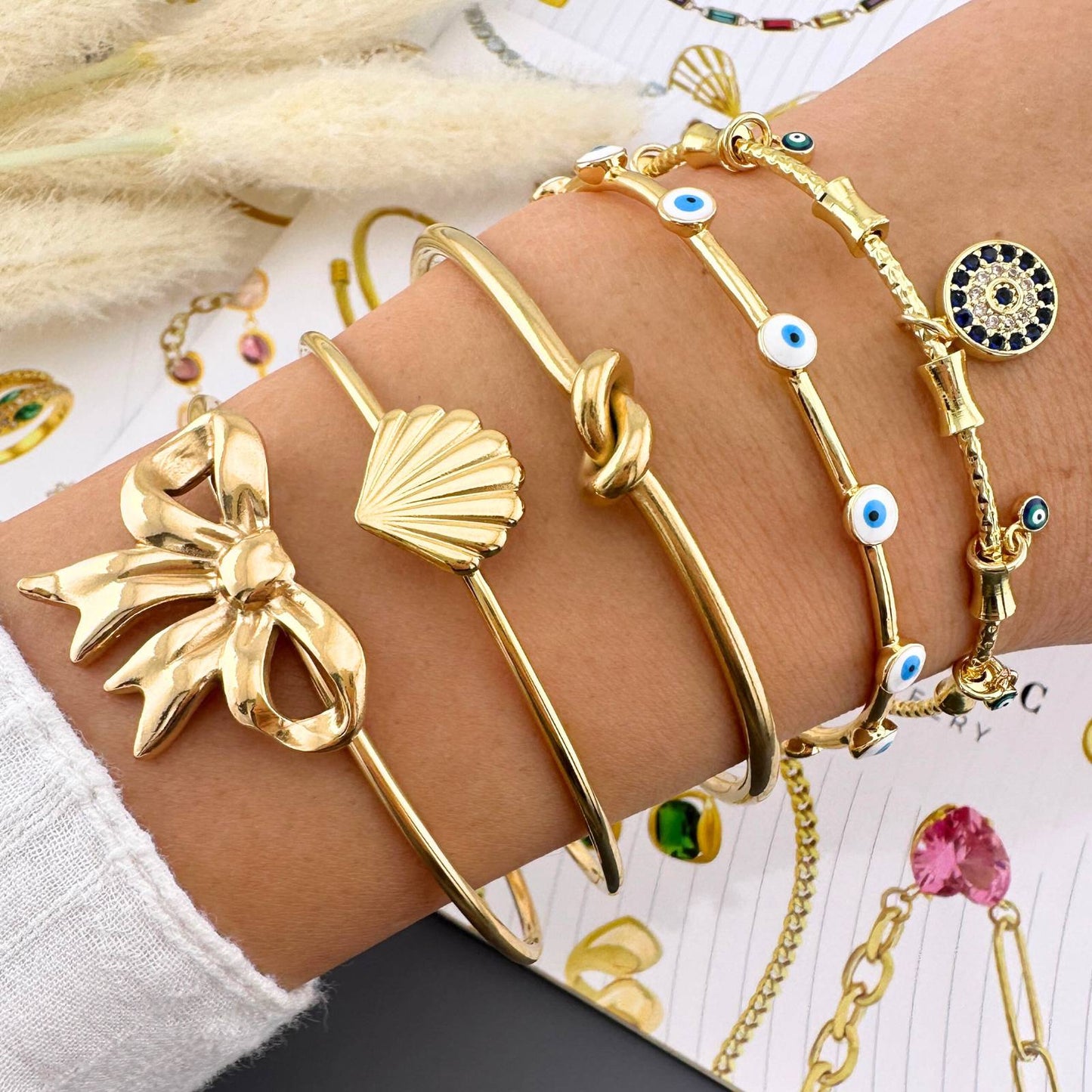 Golden Bow Bangle