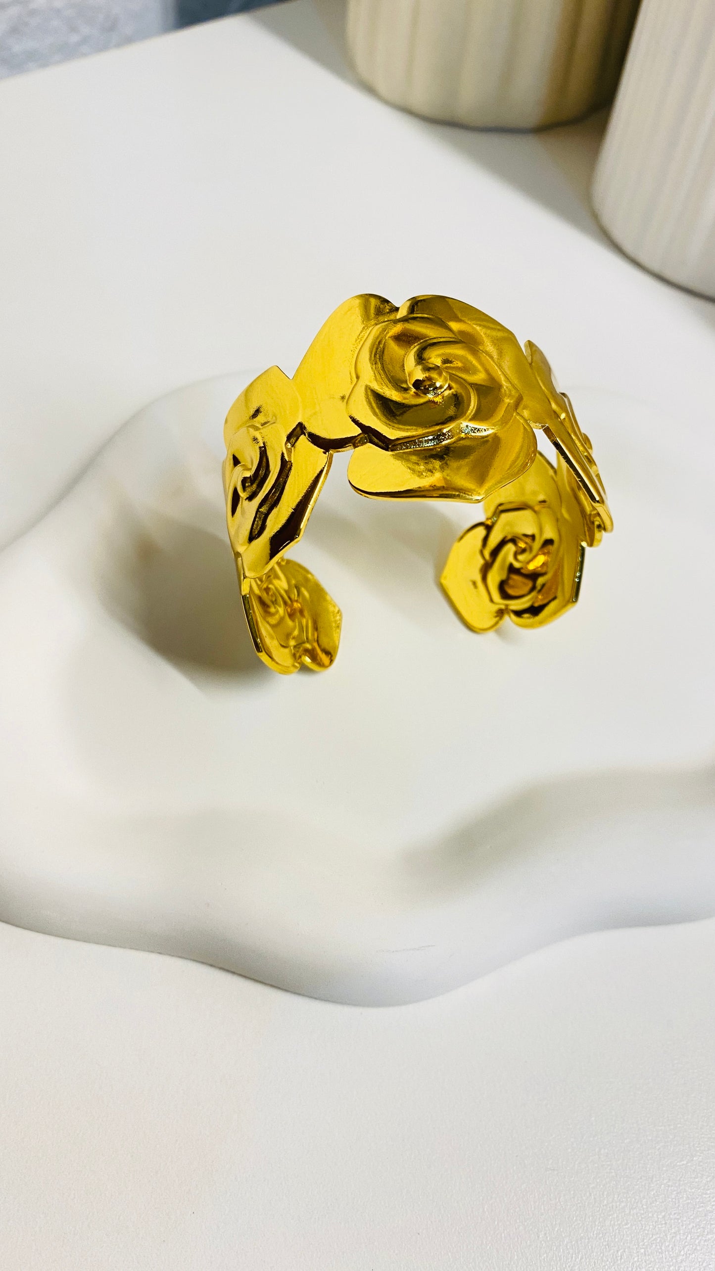 Rose Adjustable Cuff Bangle