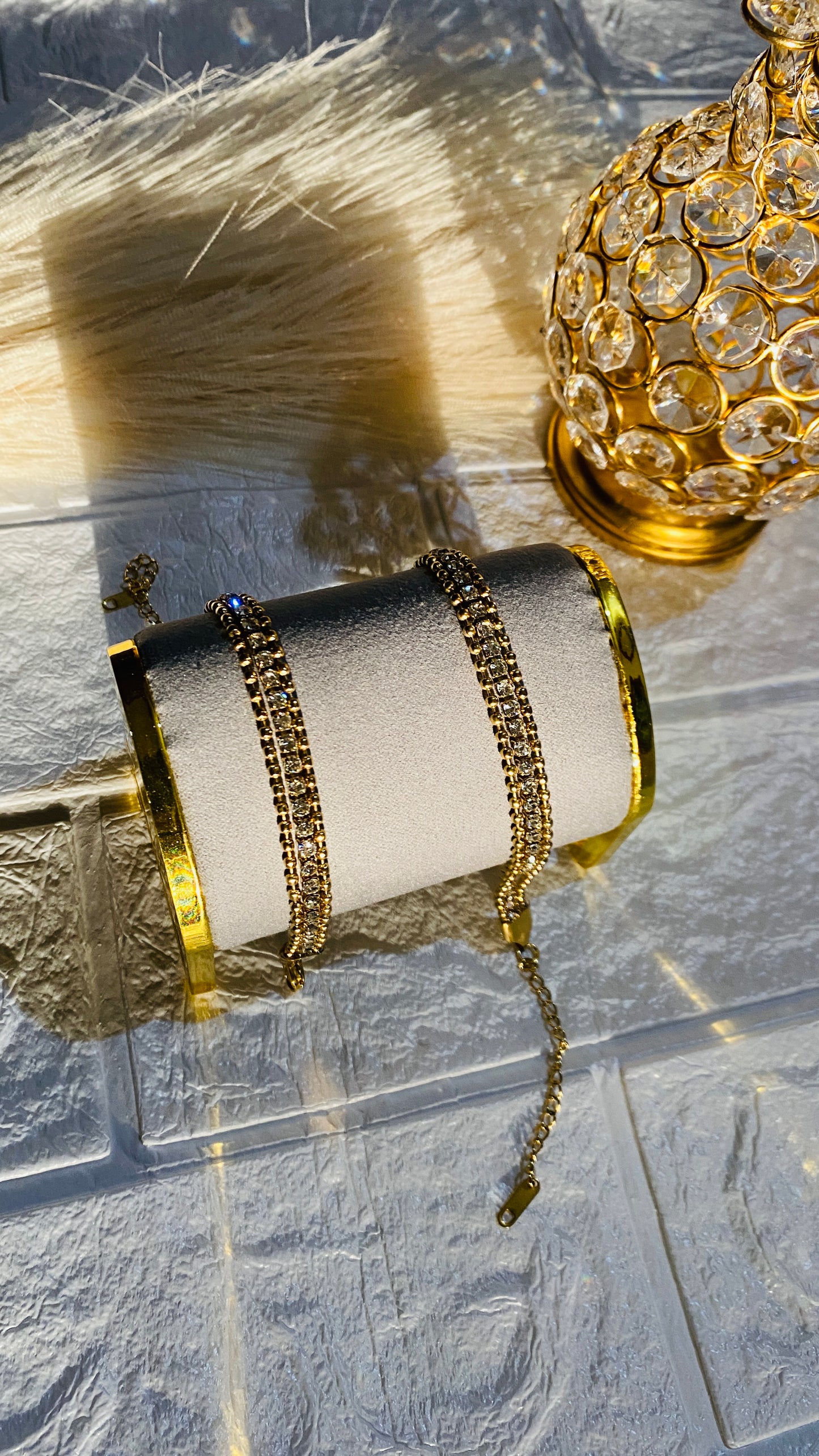 Beaded Tennis Chain Bracelet